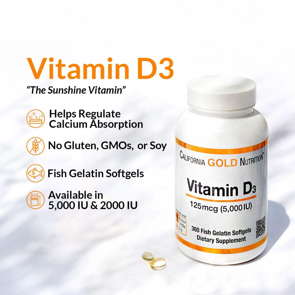 California gold nutrition vitamin d3 5000 iu