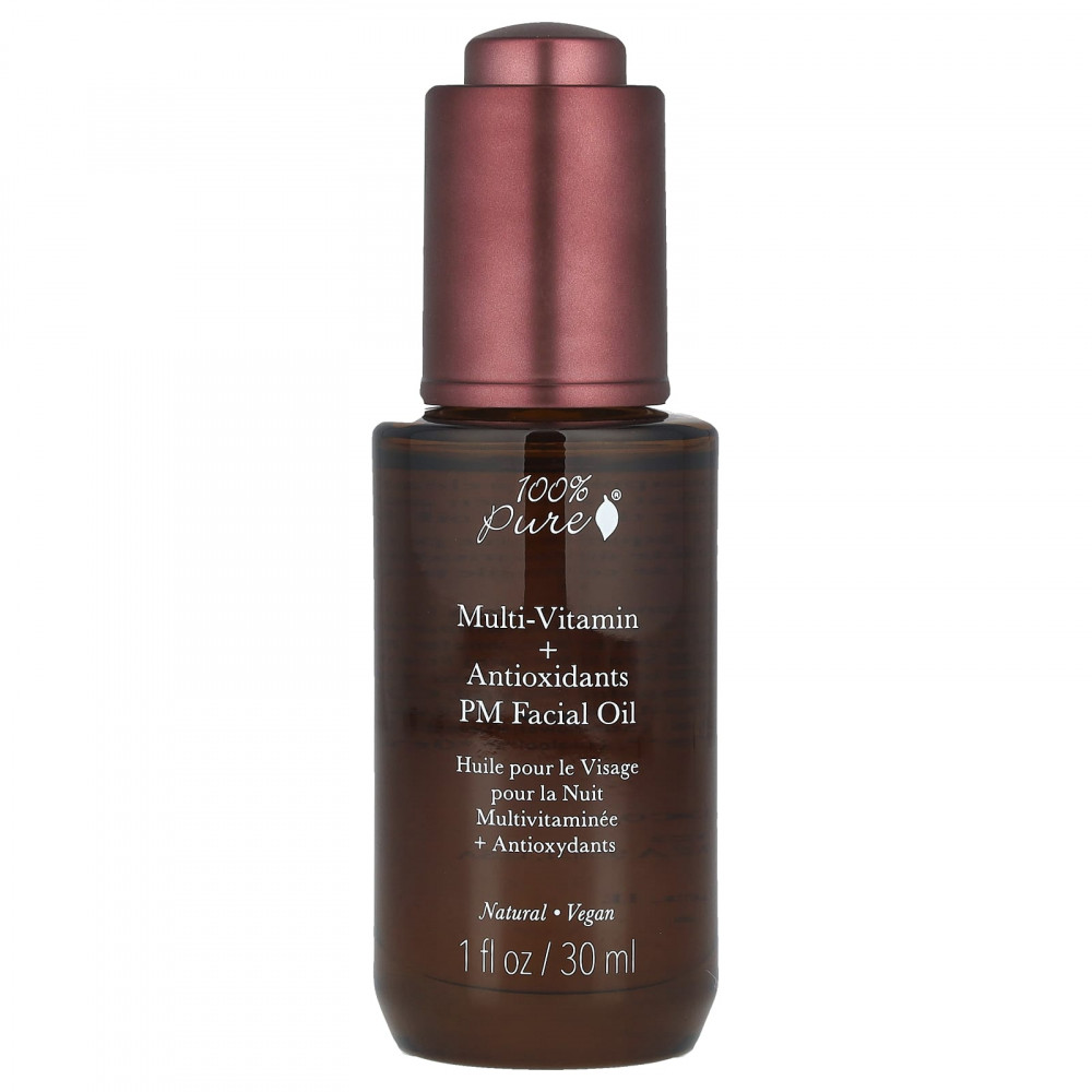 100% PURE, Масло для лица с мультивитаминами и антиоксидантами, PM, 30 мл (1 жидк. Унция) в Москве - eco-herb.ru | изображение 100% PURE, Масло для лица с мультивитаминами и антиоксидантами, PM, 30 мл (1 жидк. Унция) в Москве - eco-herb.ru | фото