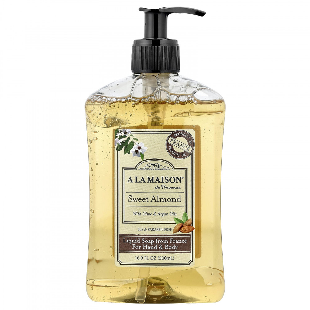 A La Maison de Provence, жидкое мыло для рук и тела, сладкий миндаль, 500 мл (16,9 жидк. унции) в Москве - eco-herb.ru | изображение A La Maison de Provence, жидкое мыло для рук и тела, сладкий миндаль, 500 мл (16,9 жидк. унции) в Москве - eco-herb.ru | фото