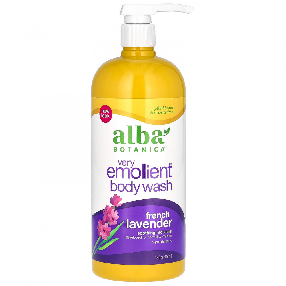 Alba Botanica, Very Emollient, гель для душа, французская лаванда, 946 мл (32 жидк. унции) в Москве - eco-herb.ru | изображение Alba Botanica, Very Emollient, гель для душа, французская лаванда, 946 мл (32 жидк. унции) в Москве - eco-herb.ru | фото