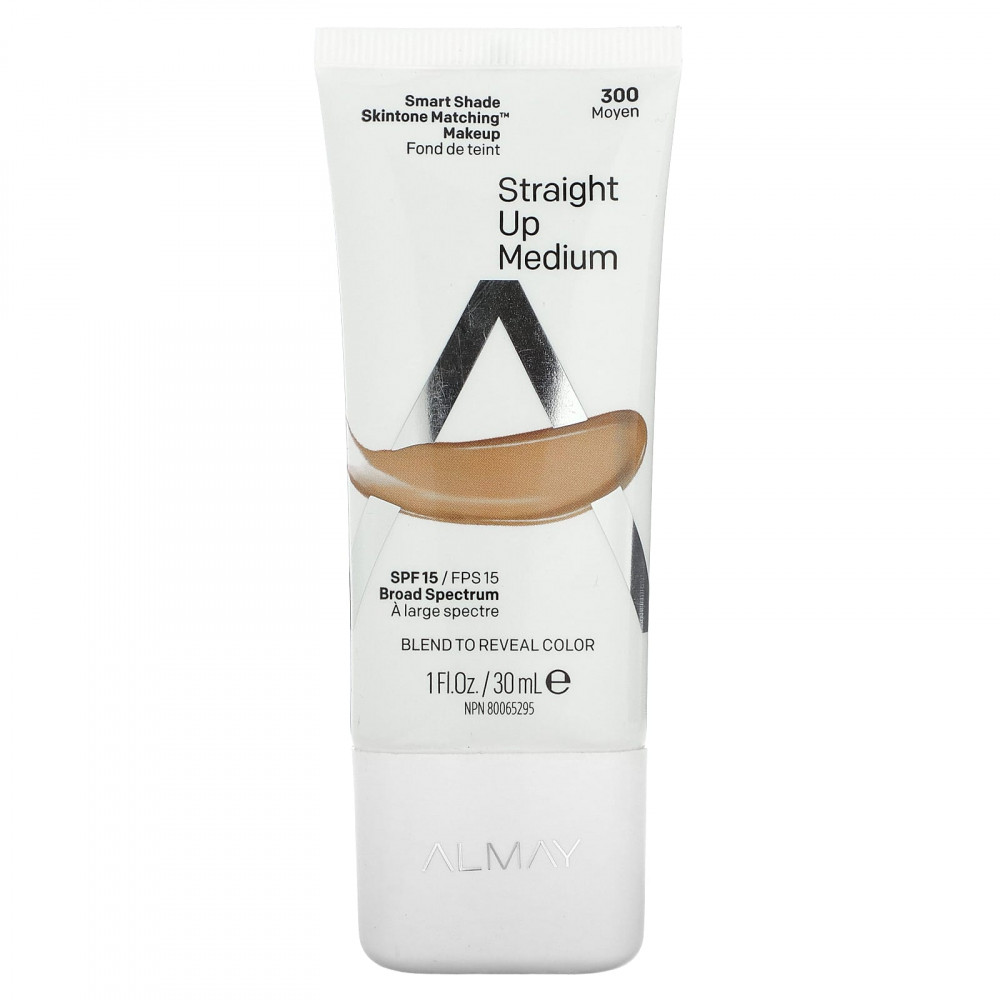Almay, Smart Shade, тональная основа для макияжа, SPF 15, 300 Straight Up Medium, 30 мл в Москве - eco-herb.ru | изображение Almay, Smart Shade, тональная основа для макияжа, SPF 15, 300 Straight Up Medium, 30 мл в Москве - eco-herb.ru | фото