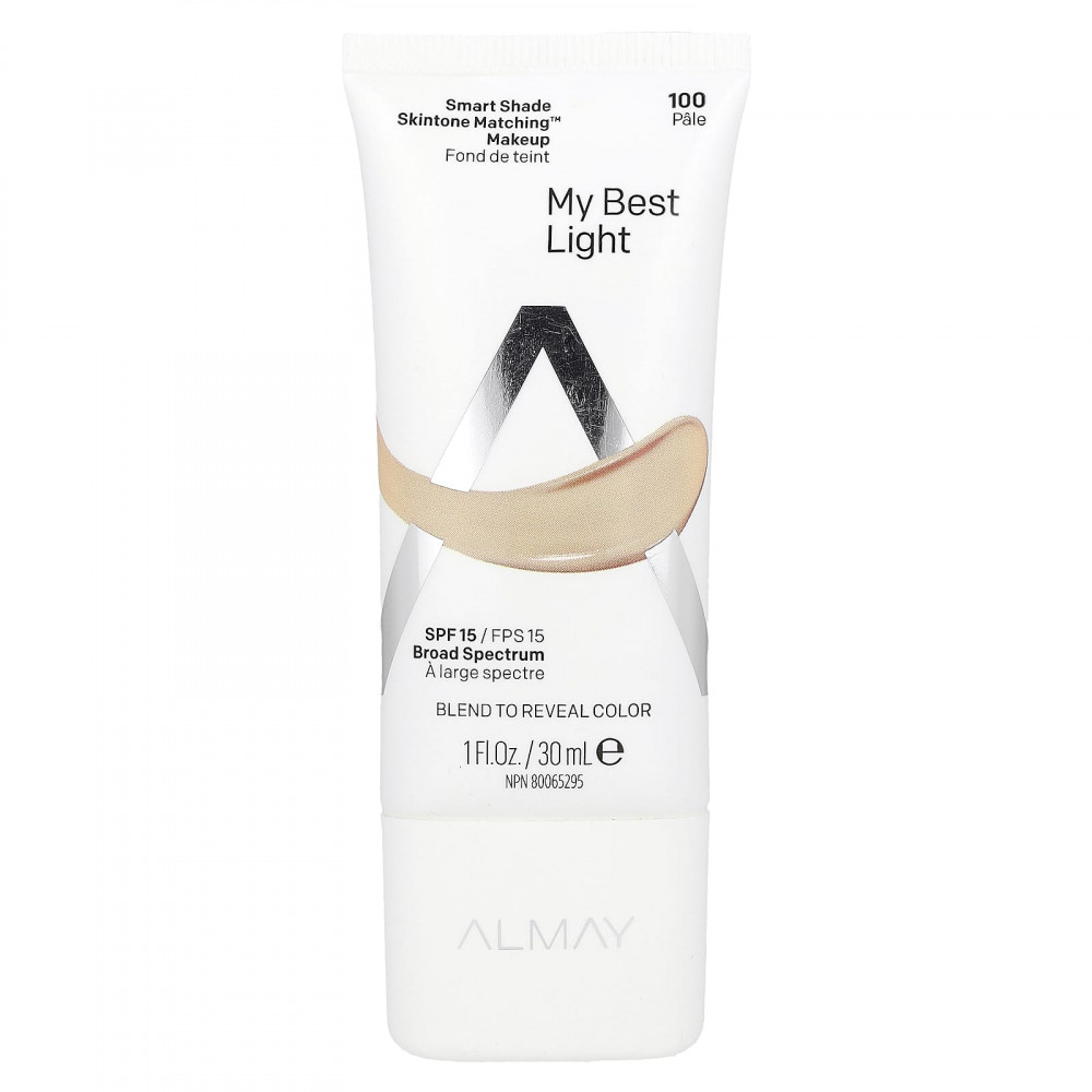 Almay, Smart Shade, тональная основа для макияжа, SPF 15, оттенок 100 My Best Light, 30 мл (1 жидк. унция) в Москве - eco-herb.ru | изображение Almay, Smart Shade, тональная основа для макияжа, SPF 15, оттенок 100 My Best Light, 30 мл (1 жидк. унция) в Москве - eco-herb.ru | фото