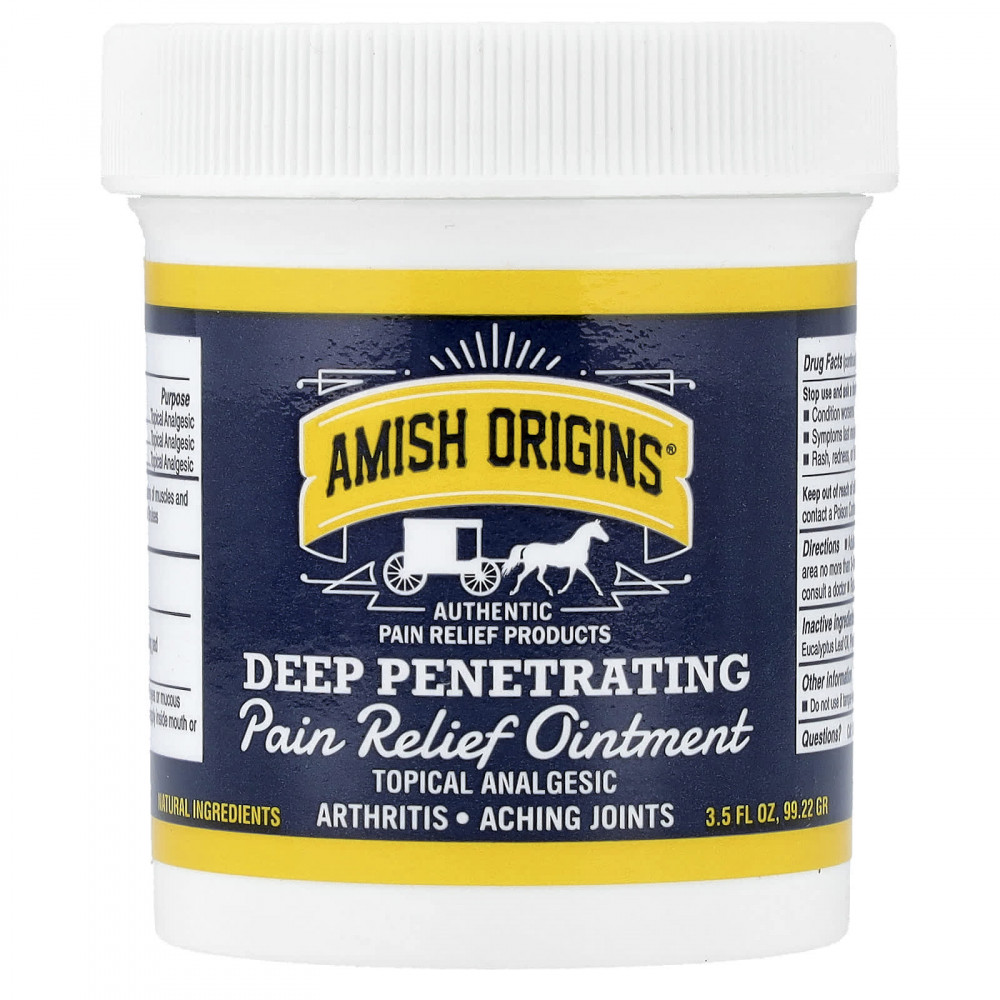 Amish Origins, Глубокое проникновение, болеутоляющая мазь, 3,5 унции (99,22 г) в Москве - eco-herb.ru | изображение Amish Origins, Глубокое проникновение, болеутоляющая мазь, 3,5 унции (99,22 г) в Москве - eco-herb.ru | фото