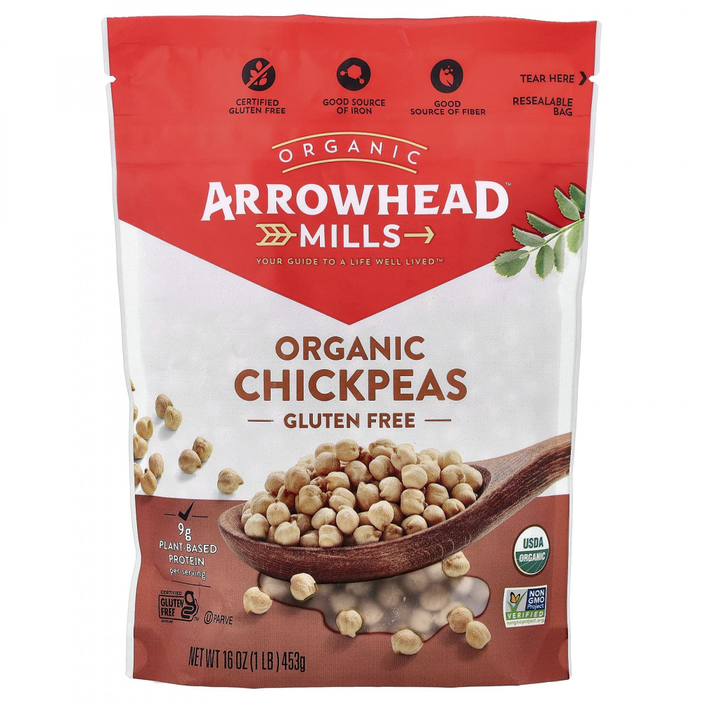 Arrowhead Mills, органический нут, 453 г (16 унций) в Москве - eco-herb.ru | изображение Arrowhead Mills, органический нут, 453 г (16 унций) в Москве - eco-herb.ru | фото