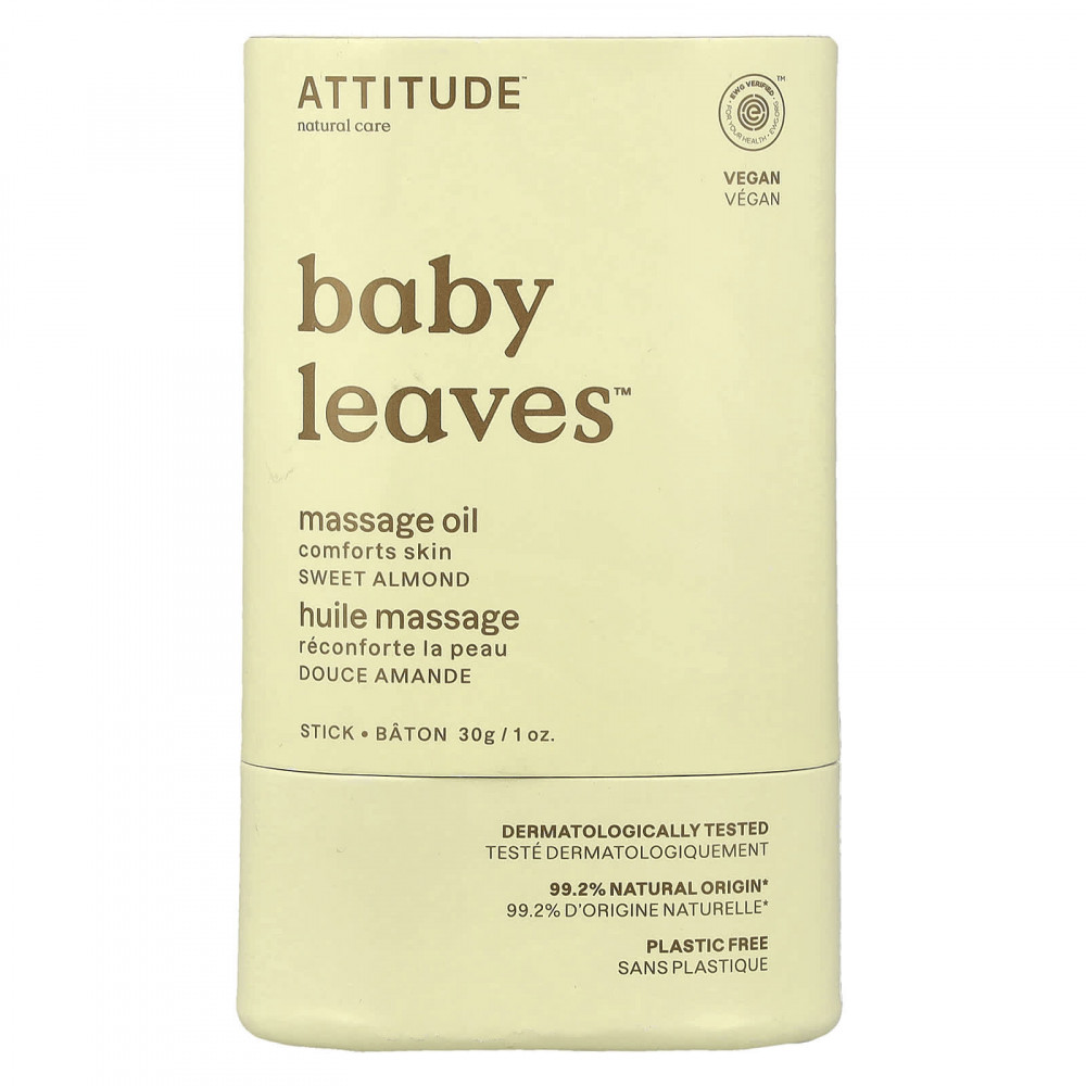 ATTITUDE, Baby Leaves™, массажное масло-стик, сладкий миндаль, 30 г (1 унция) в Москве - eco-herb.ru | изображение ATTITUDE, Baby Leaves™, массажное масло-стик, сладкий миндаль, 30 г (1 унция) в Москве - eco-herb.ru | фото