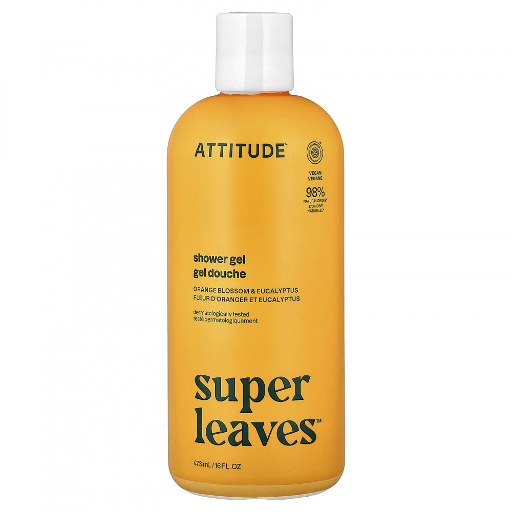 ATTITUDE, Super Leaves™, гель для душа, цветы апельсина и эвкалипт, 473 мл (16 жидк. унций) в Москве - eco-herb.ru | изображение ATTITUDE, Super Leaves™, гель для душа, цветы апельсина и эвкалипт, 473 мл (16 жидк. унций) в Москве - eco-herb.ru | фото