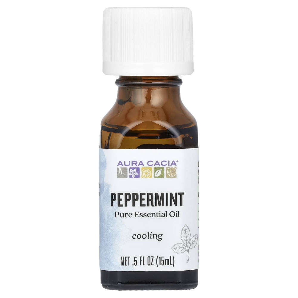 Aura Cacia, Pure Essential Oil, Peppermint, .5 fl oz (15 ml) в Москве - eco-herb.ru | изображение Aura Cacia, Pure Essential Oil, Peppermint, .5 fl oz (15 ml) в Москве - eco-herb.ru | фото