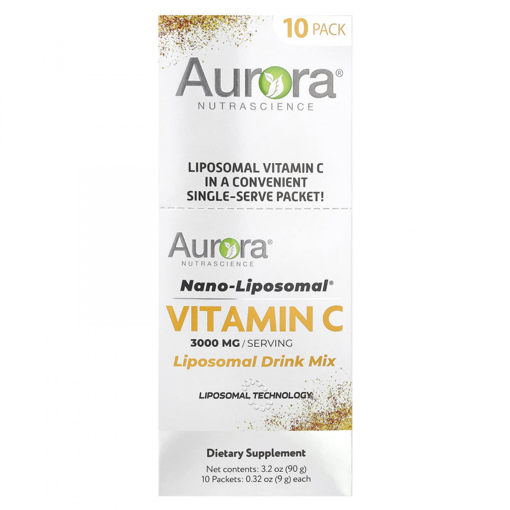 Aurora Nutrascience, Nano-Liposomal®, витамин C, смесь для липосомальных напитков, 10 пакетиков по 9 г (0,32 унции) в Москве - eco-herb.ru | изображение Aurora Nutrascience, Nano-Liposomal®, витамин C, смесь для липосомальных напитков, 10 пакетиков по 9 г (0,32 унции) в Москве - eco-herb.ru | фото