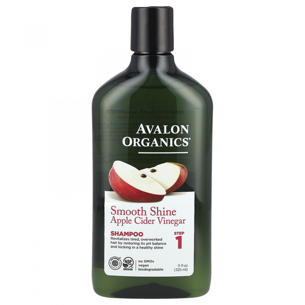 Avalon Organics, Шампунь, для гладкого блеска, шаг 1, яблочный уксус, 325 мл (11 жидк. унц.) в Москве - eco-herb.ru | изображение Avalon Organics, Шампунь, для гладкого блеска, шаг 1, яблочный уксус, 325 мл (11 жидк. унц.) в Москве - eco-herb.ru | фото
