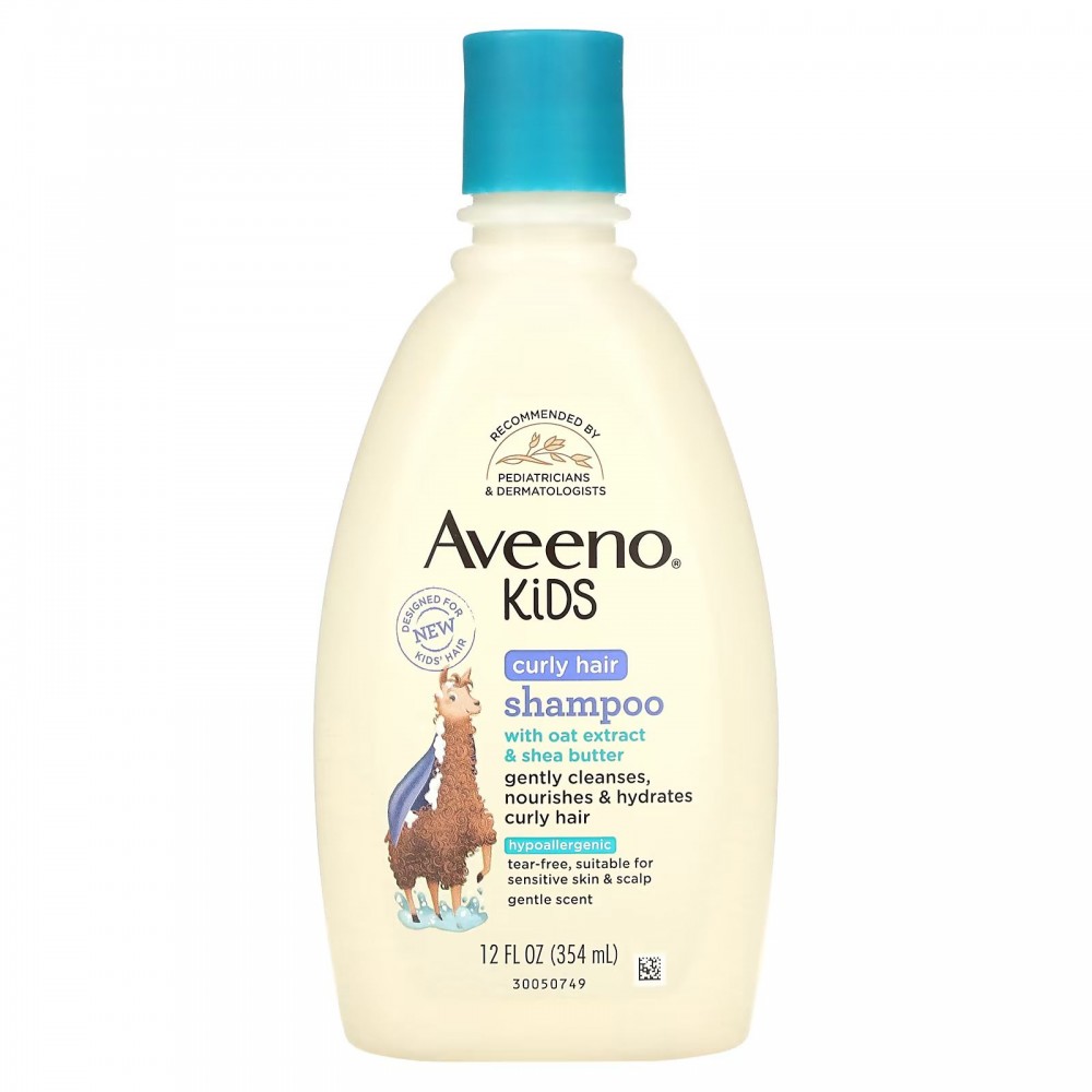 Aveeno, Для детей, шампунь для вьющихся волос с экстрактом овса и маслом  ши, 354 мл (12 жидк. Унций) купить в Москве