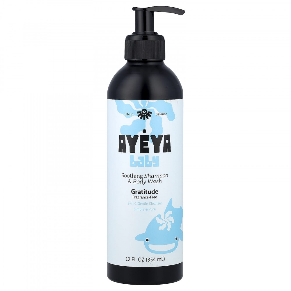 Ayeya, детский успокаивающий шампунь и гель для душа, без отдушек, 354 мл (12 жидк. унций) в Москве - eco-herb.ru | изображение Ayeya, детский успокаивающий шампунь и гель для душа, без отдушек, 354 мл (12 жидк. унций) в Москве - eco-herb.ru | фото