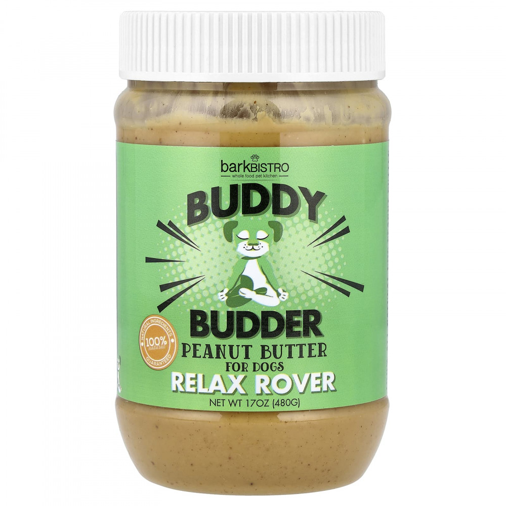 Bark Bistro, Buddy Budder, Relax Rover, со вкусом арахисовой пасты, 480 г (17 унций) в Москве - eco-herb.ru | изображение Bark Bistro, Buddy Budder, Relax Rover, со вкусом арахисовой пасты, 480 г (17 унций) в Москве - eco-herb.ru | фото