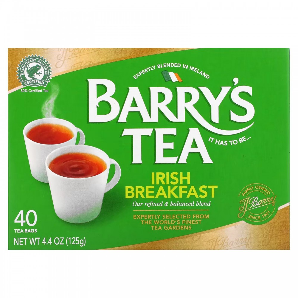 Barry's Tea, чай «Ирландский завтрак», 40 чайных пакетиков, 125 г (4,4 унции) в Москве - eco-herb.ru | фото