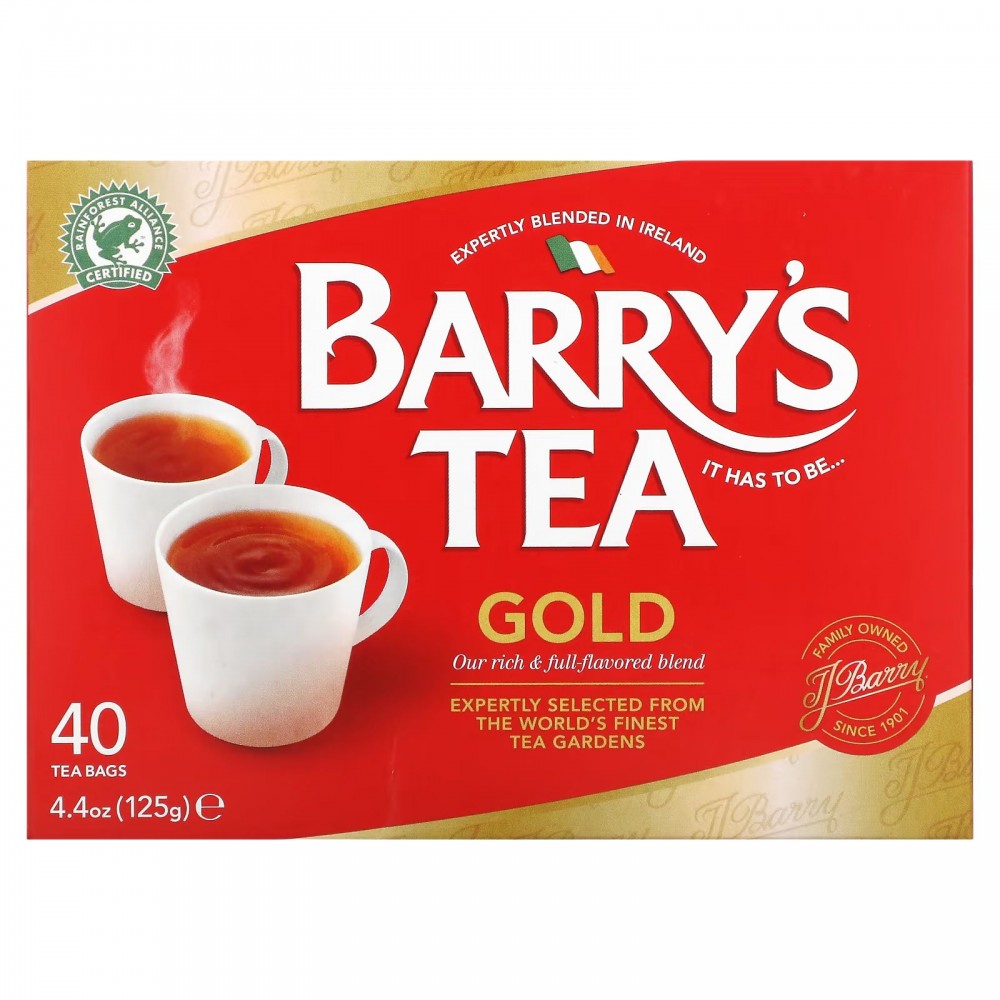 Barry's Tea, Золотая смесь, 40 чайных пакетиков, 125 г (4,4 унции) в Москве - eco-herb.ru | фото