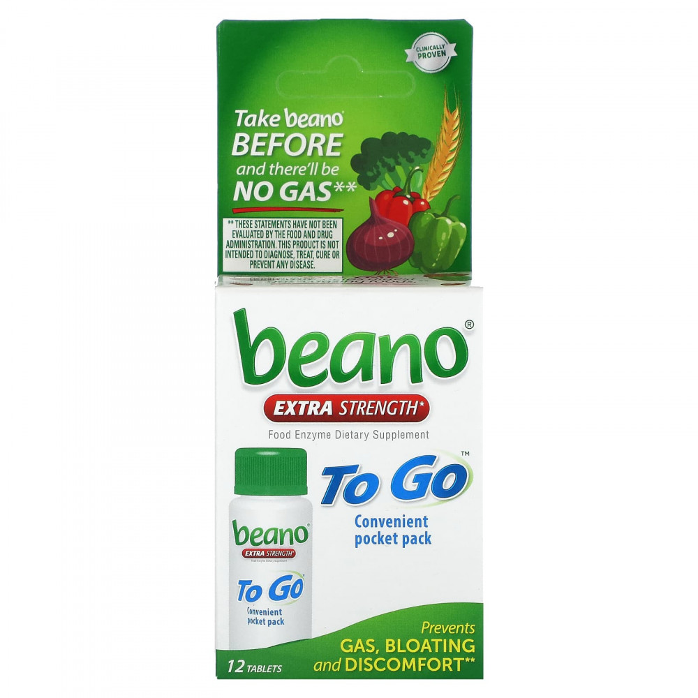 Beano, To Go, 12 таблеток (400 GALU за таблетку) (Товар снят с продажи) в Москве - eco-herb.ru | изображение Beano, To Go, 12 таблеток (400 GALU за таблетку) (Товар снят с продажи) в Москве - eco-herb.ru | фото