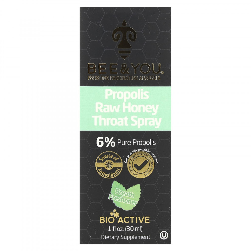Bee & You, Спрей для горла с прополисом, необработанный мед, 30 мл (1 жидк. Унция) в Москве - eco-herb.ru | изображение Bee & You, Спрей для горла с прополисом, необработанный мед, 30 мл (1 жидк. Унция) в Москве - eco-herb.ru | фото