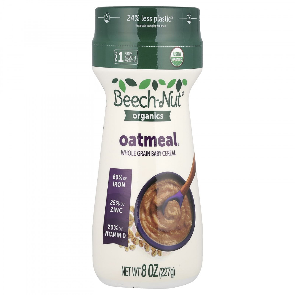 Beech-Nut, Organics Oatmeal, цельнозерновая овсянка для детей, для детей 4 месяцев, 227 г (8 унций) (Товар снят с продажи) в Москве - eco-herb.ru | изображение Beech-Nut, Organics Oatmeal, цельнозерновая овсянка для детей, для детей 4 месяцев, 227 г (8 унций) (Товар снят с продажи) в Москве - eco-herb.ru | фото