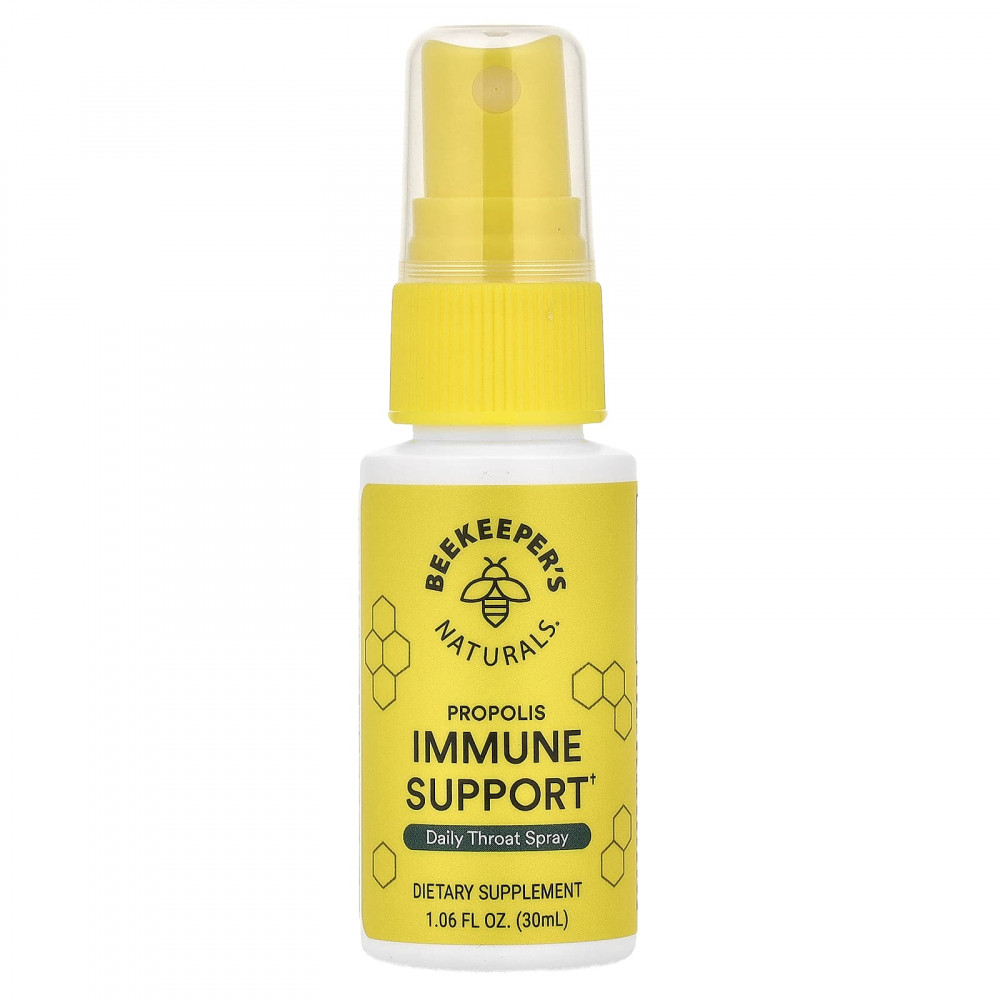 Beekeeper's Naturals, Propolis Immune Support, спрей для горла для ежедневного применения, 30 мл (1,06 жидк. унции) в Москве - eco-herb.ru | изображение Beekeeper's Naturals, Propolis Immune Support, спрей для горла для ежедневного применения, 30 мл (1,06 жидк. унции) в Москве - eco-herb.ru | фото