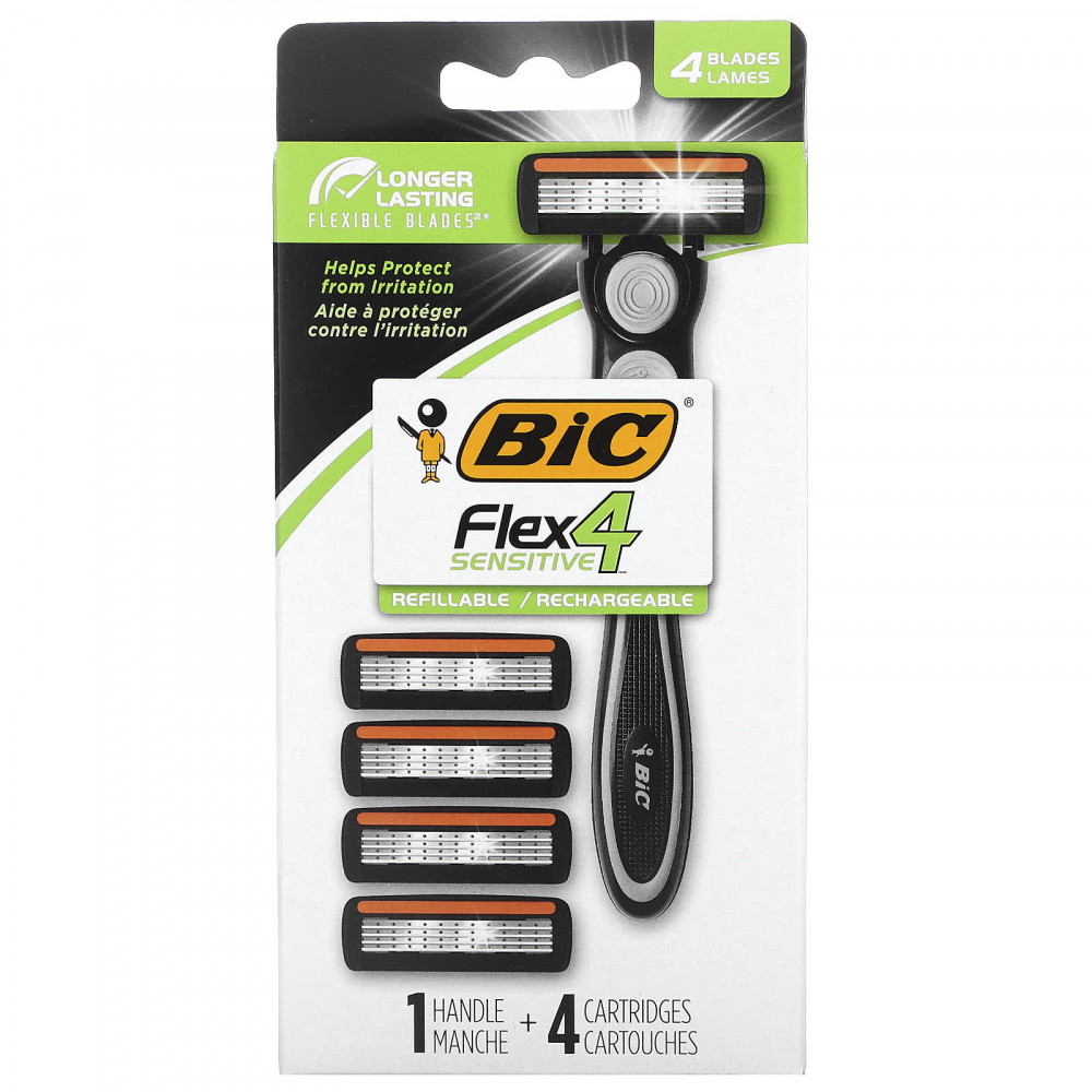 BIC, Flex 4 Sensitive, 1 станок, 4 картриджа в Москве - eco-herb.ru | изображение BIC, Flex 4 Sensitive, 1 станок, 4 картриджа в Москве - eco-herb.ru | фото