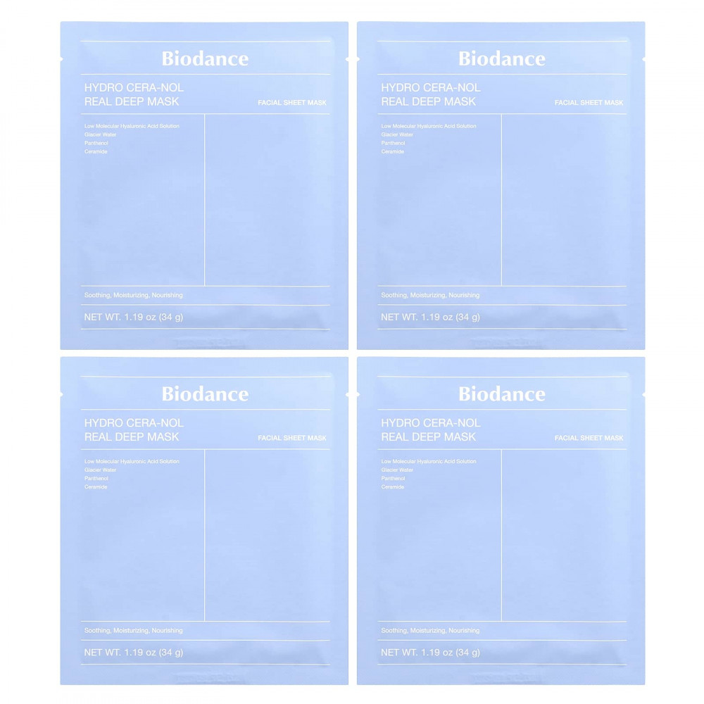 Biodance, Hydro Cera-Nol Real Deep Beauty Mask, 4 шт., 34 г (1,19 унции) в Москве - eco-herb.ru | изображение Biodance, Hydro Cera-Nol Real Deep Beauty Mask, 4 шт., 34 г (1,19 унции) в Москве - eco-herb.ru | фото