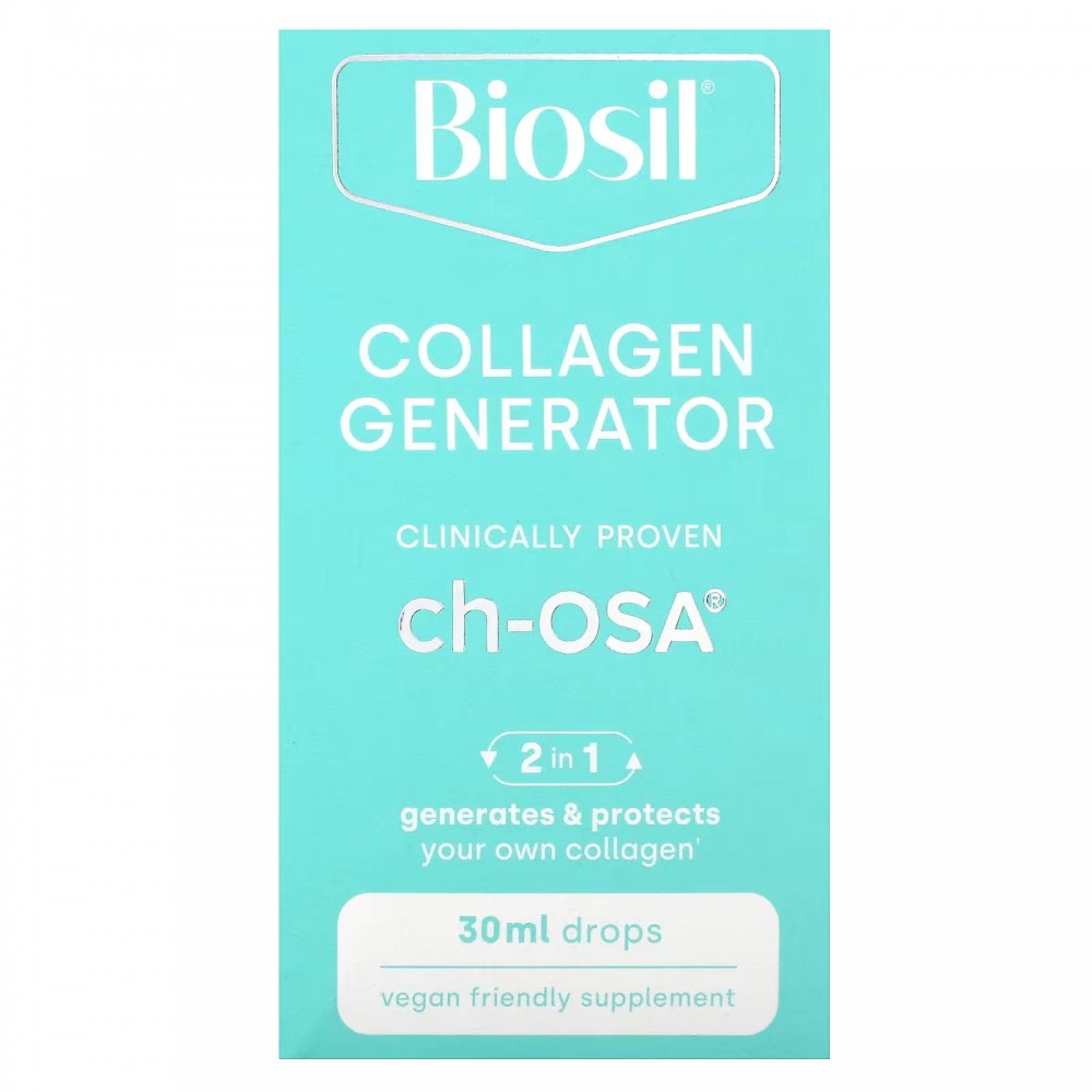 Biosil, Collagen Generator, средство для стимулирования производства  коллагена, капли, 30 мл купить в Москве