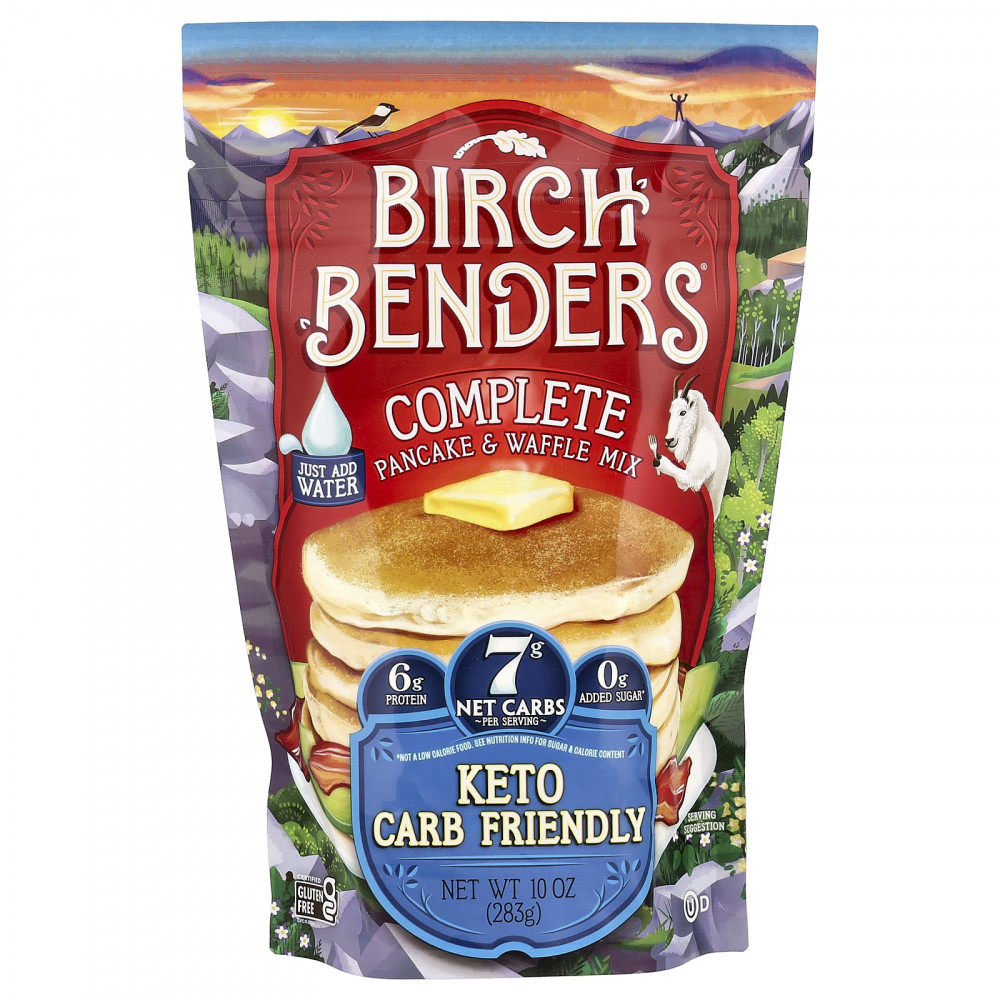 Birch Benders, полноценная смесь для выпекания блинов и вафель, кетодиета, 283 г (10 унций) в Москве - eco-herb.ru | изображение Birch Benders, полноценная смесь для выпекания блинов и вафель, кетодиета, 283 г (10 унций) в Москве - eco-herb.ru | фото