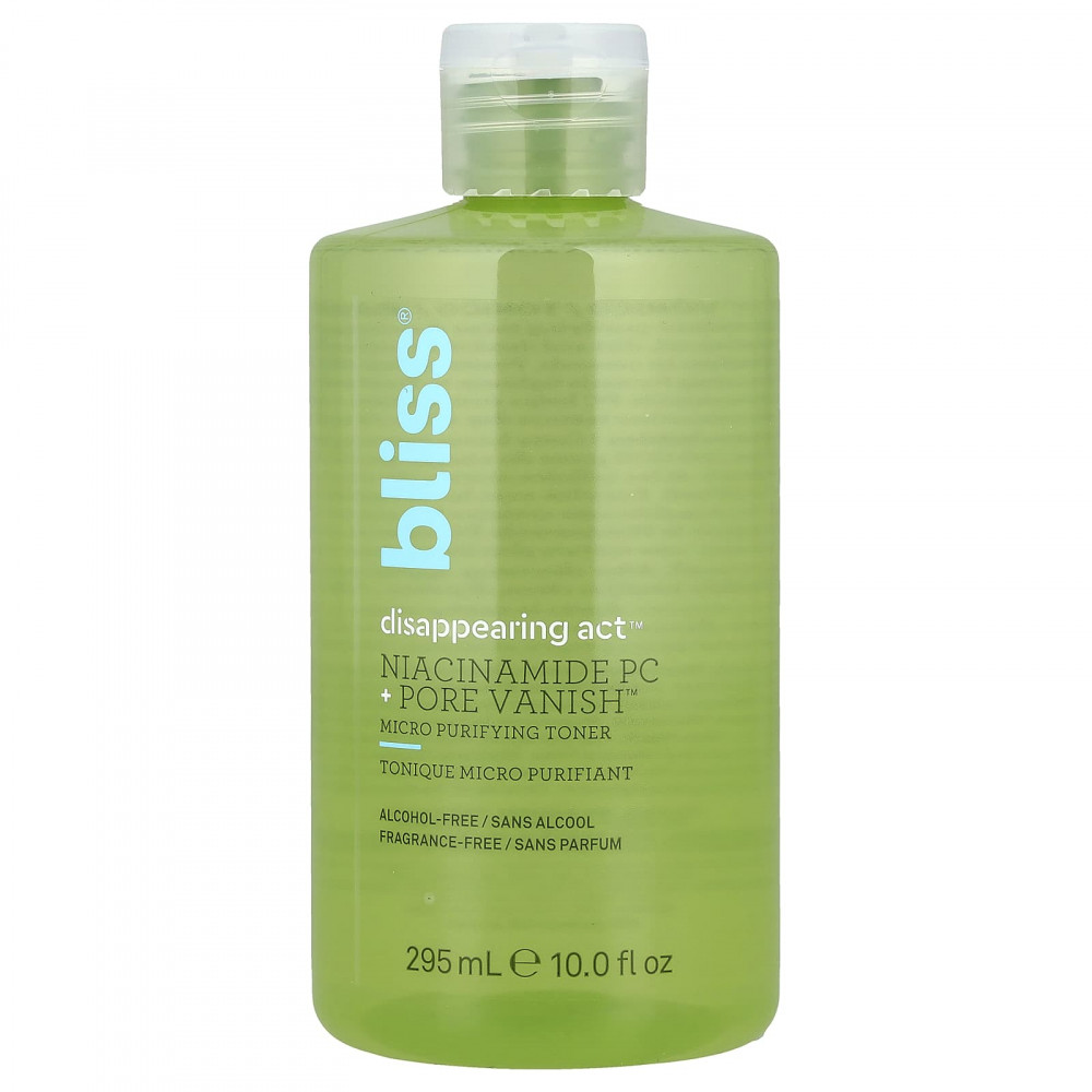 Bliss, Очищающий тоник Disappearing Act с ниацинамидом, 295 мл (10 жидк. Унций) в Москве - eco-herb.ru | изображение Bliss, Очищающий тоник Disappearing Act с ниацинамидом, 295 мл (10 жидк. Унций) в Москве - eco-herb.ru | фото