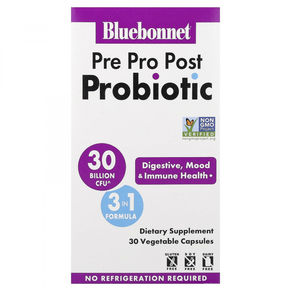 Bluebonnet Nutrition, Pre, Pro, постпробиотический продукт, 30 растительных капсул в Москве - eco-herb.ru | изображение Bluebonnet Nutrition, Pre, Pro, постпробиотический продукт, 30 растительных капсул в Москве - eco-herb.ru | фото