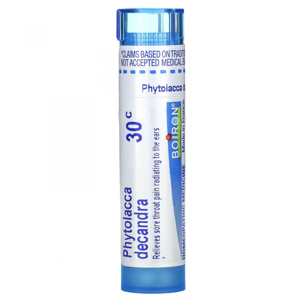 Boiron, Phytolacca Decandra, 30C, облегчение боли в горле, прибл. 80 гранул в Москве - eco-herb.ru | изображение Boiron, Phytolacca Decandra, 30C, облегчение боли в горле, прибл. 80 гранул в Москве - eco-herb.ru | фото