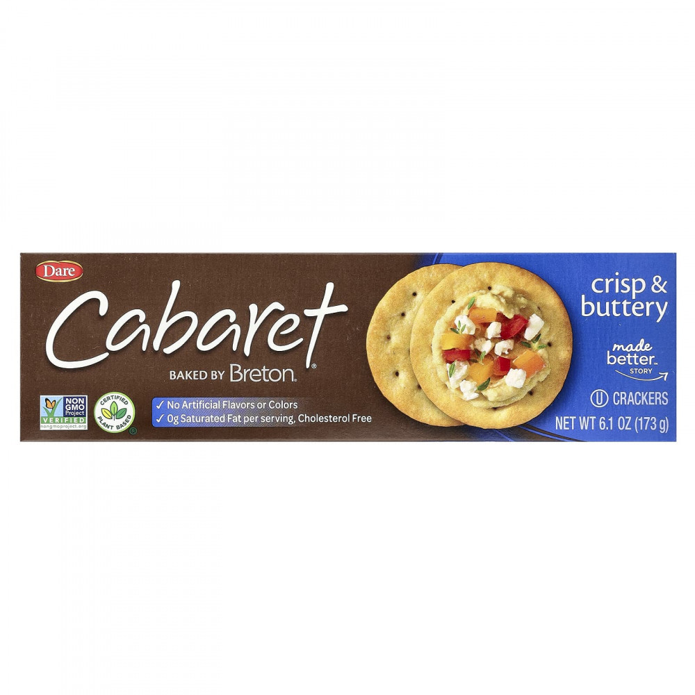 Breton Original Crackers, Cabaret®, крекеры, хрустящие и масляные, 173 г (6,1 унции) (Товар снят с продажи) в Москве - eco-herb.ru | изображение Breton Original Crackers, Cabaret®, крекеры, хрустящие и масляные, 173 г (6,1 унции) (Товар снят с продажи) в Москве - eco-herb.ru | фото