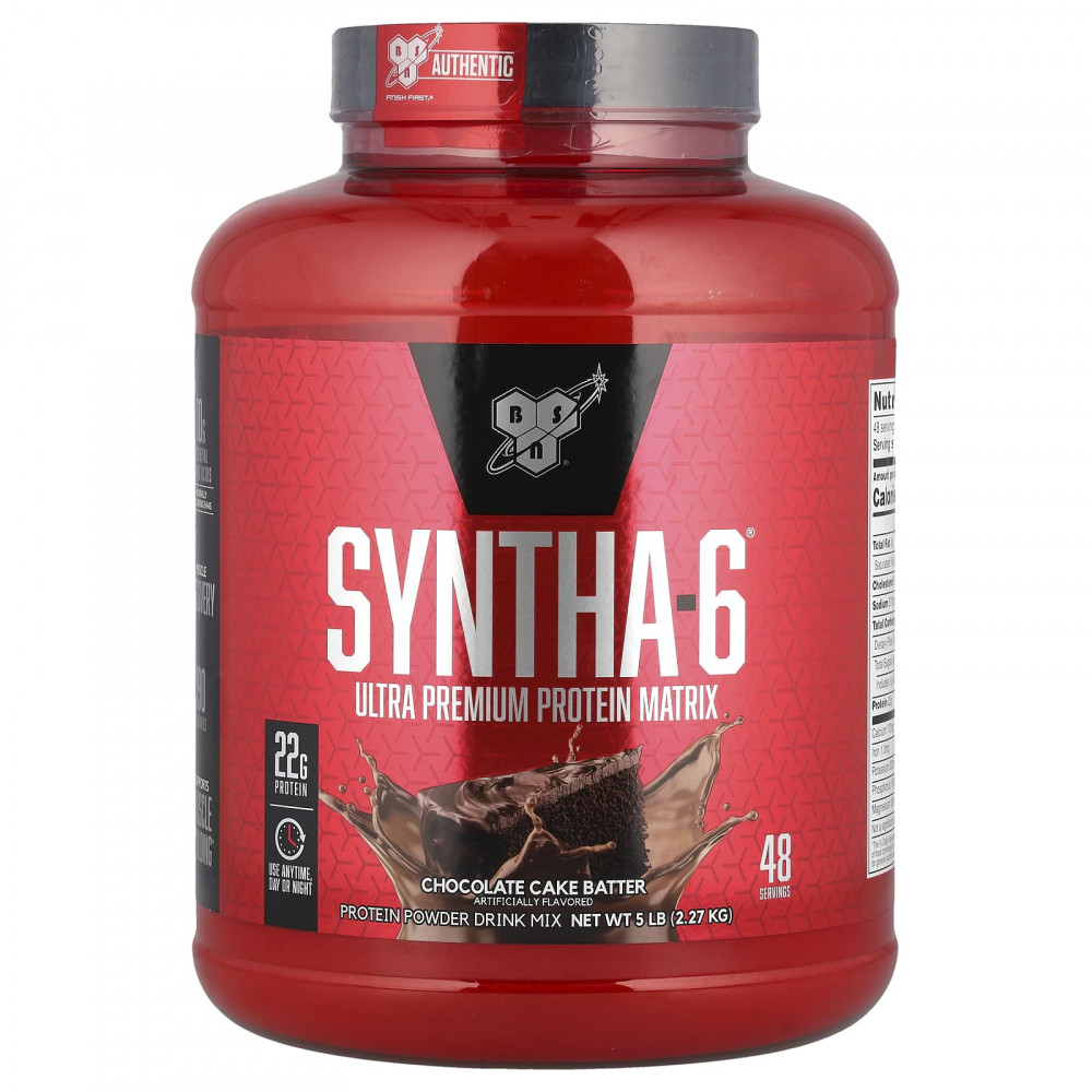 BSN, Syntha-6®, протеиновая матрица ультрапремиального качества, со вкусом шоколадного торта, 2,27 кг (5 фунтов) в Москве - eco-herb.ru | изображение BSN, Syntha-6®, протеиновая матрица ультрапремиального качества, со вкусом шоколадного торта, 2,27 кг (5 фунтов) в Москве - eco-herb.ru | фото