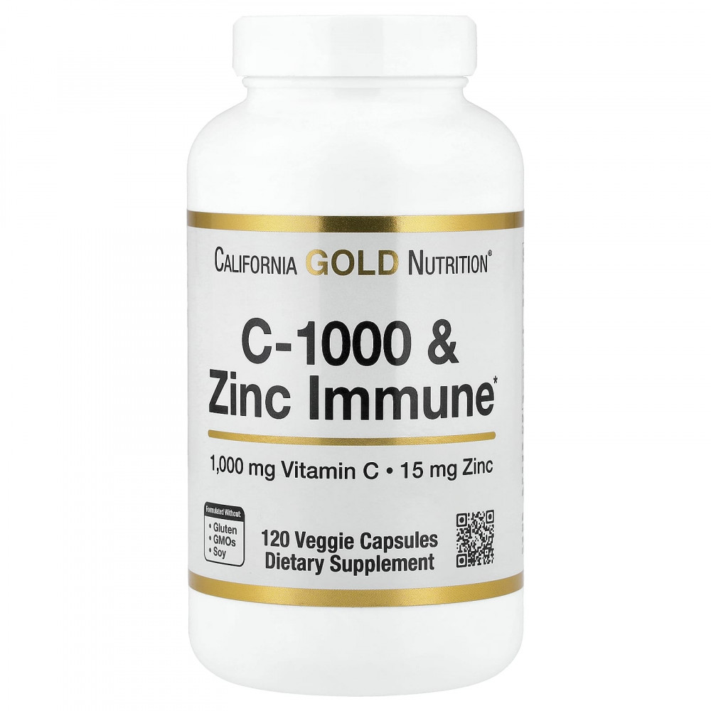 California Gold Nutrition, добавка для укрепления иммунитета C-1000 с цинком, 120 растительных капсул в Москве - eco-herb.ru | изображение California Gold Nutrition, добавка для укрепления иммунитета C-1000 с цинком, 120 растительных капсул в Москве - eco-herb.ru | фото