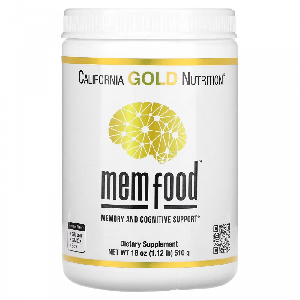 California Gold Nutrition, MEM Food, для поддержки памяти и когнитивных  функций, 510 г (1,12 фунта) купить в Москве