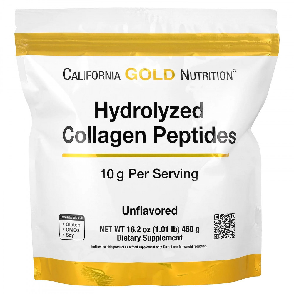California Gold Nutrition, пептиды гидролизованного коллагена типов I и III, без добавок, 460 г (1,01 фунта) в Москве - eco-herb.ru | изображение California Gold Nutrition, пептиды гидролизованного коллагена типов I и III, без добавок, 460 г (1,01 фунта) в Москве - eco-herb.ru | фото