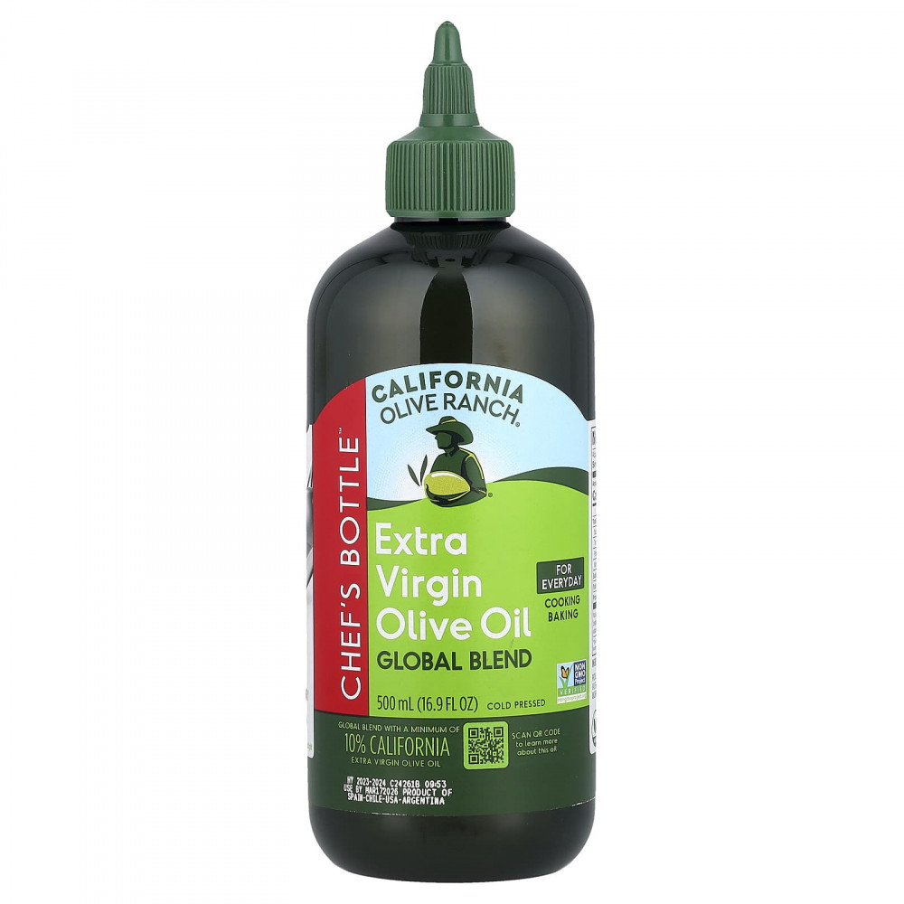 California Olive Ranch, Chef's Bottle™, нерафинированное оливковое масло высшего качества, мировая смесь, 500 мл (16,9 жидк. унции) в Москве - eco-herb.ru | изображение California Olive Ranch, Chef's Bottle™, нерафинированное оливковое масло высшего качества, мировая смесь, 500 мл (16,9 жидк. унции) в Москве - eco-herb.ru | фото