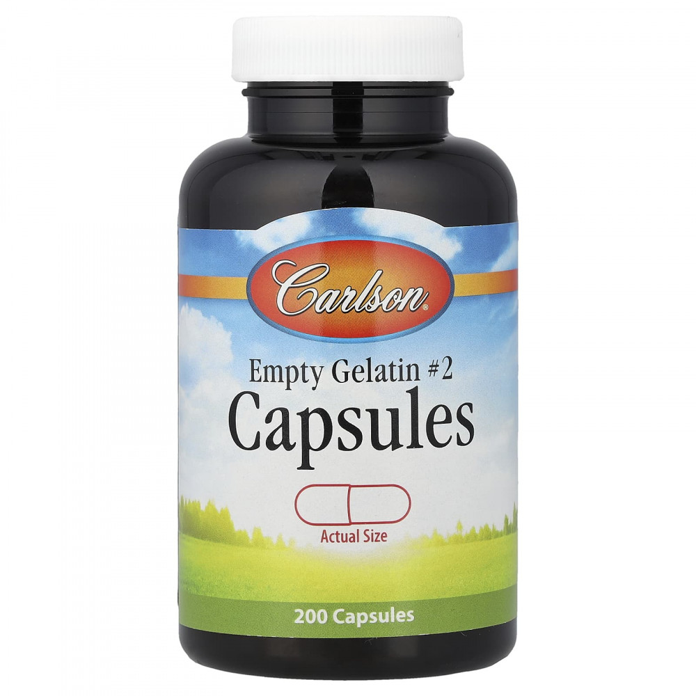 Carlson, Пустые желатиновые капсулы № 2, 200 капсул в Москве - eco-herb.ru | изображение Carlson, Пустые желатиновые капсулы № 2, 200 капсул в Москве - eco-herb.ru | фото