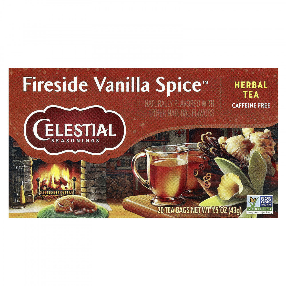 Celestial Seasonings, Herbal Tea, Fireside Vanilla Spice ™, без кофеина, 20 чайных пакетиков, 43 г (1,5 унции) в Москве - eco-herb.ru | изображение Celestial Seasonings, Herbal Tea, Fireside Vanilla Spice ™, без кофеина, 20 чайных пакетиков, 43 г (1,5 унции) в Москве - eco-herb.ru | фото