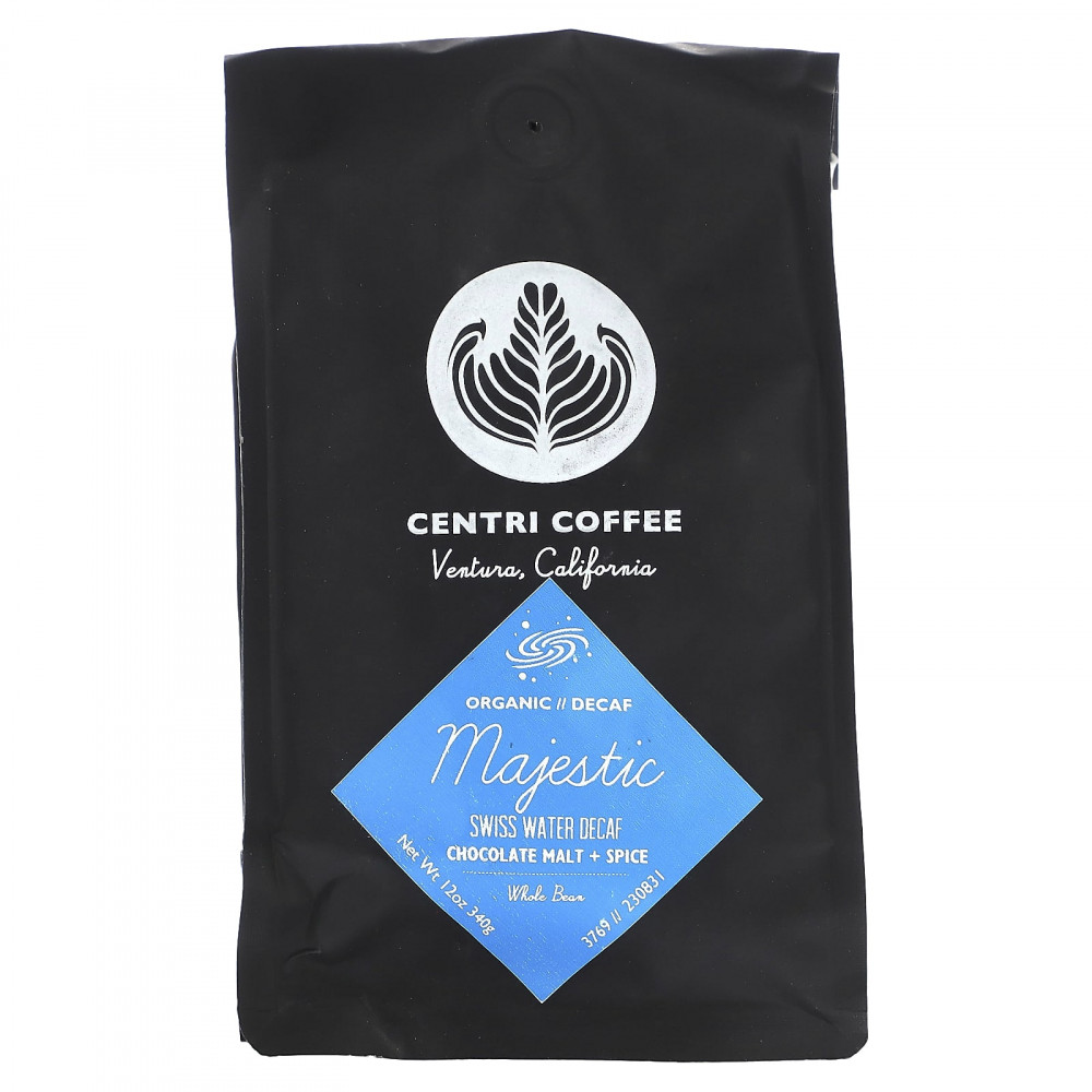 Centri Coffee, органический Majestic, шоколадный солод и специи, цельные зерна, без кофеина, 340 г (12 унций) в Москве - eco-herb.ru | изображение Centri Coffee, органический Majestic, шоколадный солод и специи, цельные зерна, без кофеина, 340 г (12 унций) в Москве - eco-herb.ru | фото