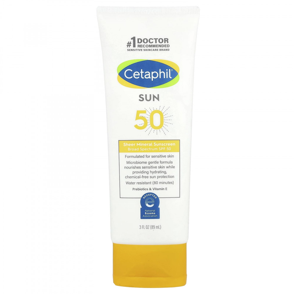 Cetaphil, Минеральное солнцезащитное средство широкого спектра действия, SPF 50, 89 мл (3 жидк. унц.) в Москве - eco-herb.ru | изображение Cetaphil, Минеральное солнцезащитное средство широкого спектра действия, SPF 50, 89 мл (3 жидк. унц.) в Москве - eco-herb.ru | фото
