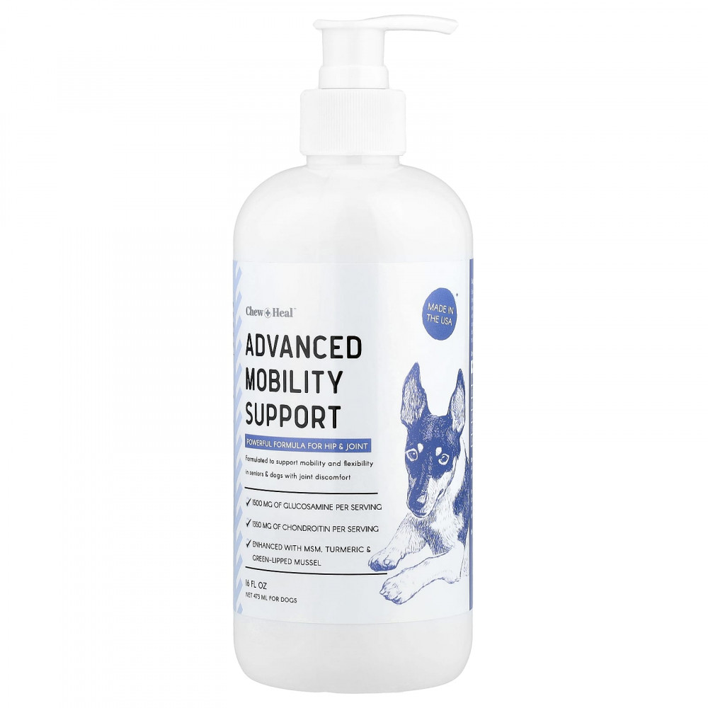 Chew + Heal, Advanced Mobility Support, средство для поддержки подвижности, для собак, 473 мл (16 жидк. унций) в Москве - eco-herb.ru | изображение Chew + Heal, Advanced Mobility Support, средство для поддержки подвижности, для собак, 473 мл (16 жидк. унций) в Москве - eco-herb.ru | фото