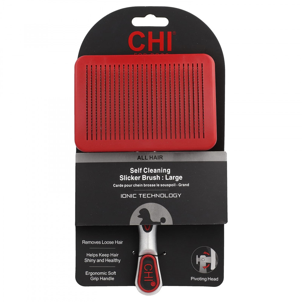 CHI for Dogs, самоочищающаяся щетка для собак, для собак, большая, 1 шт. в Москве - eco-herb.ru | изображение CHI for Dogs, самоочищающаяся щетка для собак, для собак, большая, 1 шт. в Москве - eco-herb.ru | фото