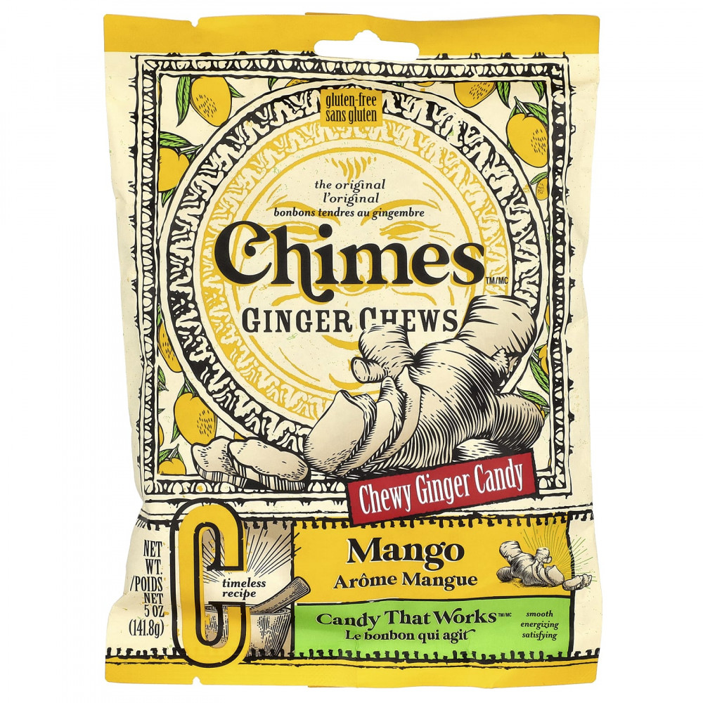 Chimes, жевательные таблетки с имбирем, со вкусом манго, 141,8 г (5 унций) в Москве - eco-herb.ru | изображение Chimes, жевательные таблетки с имбирем, со вкусом манго, 141,8 г (5 унций) в Москве - eco-herb.ru | фото