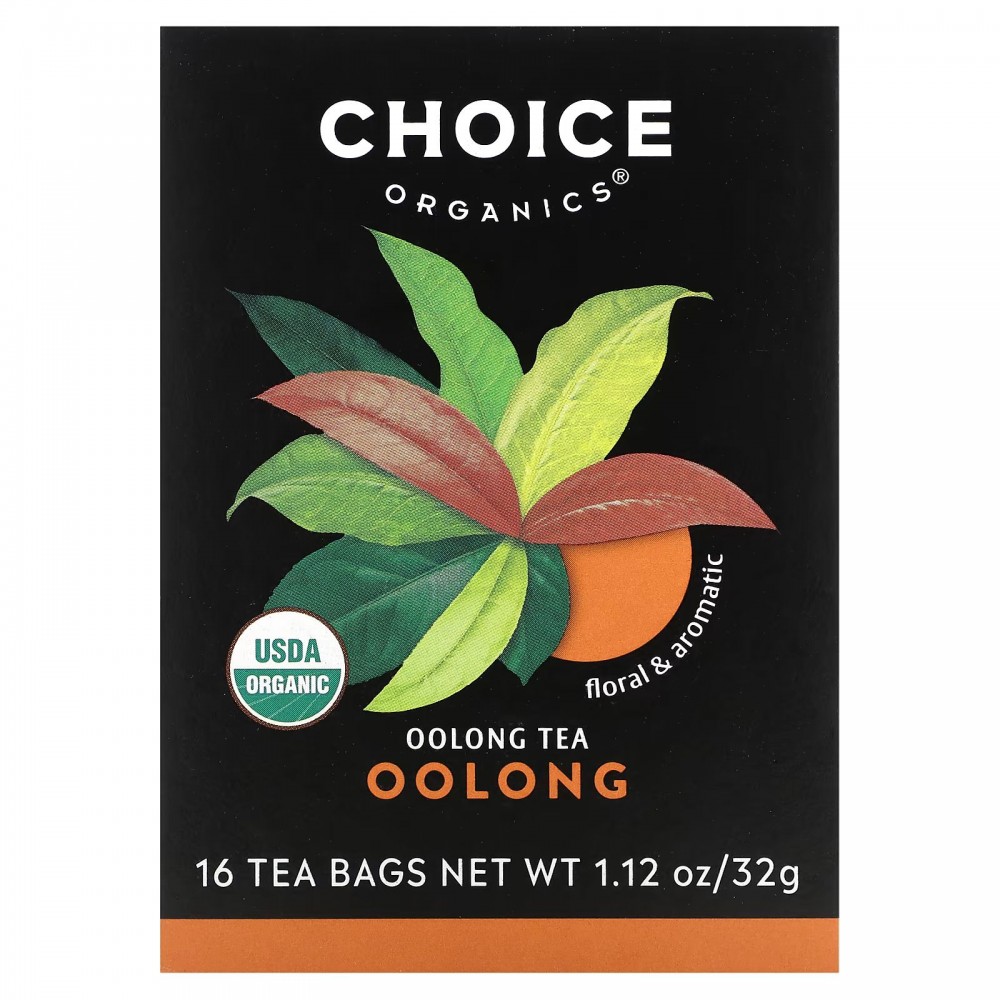 Choice Organic Teas, Oolong Tea, улун, 16 чайных пакетиков, 32 г (1,12 унции) в Москве - eco-herb.ru | фото