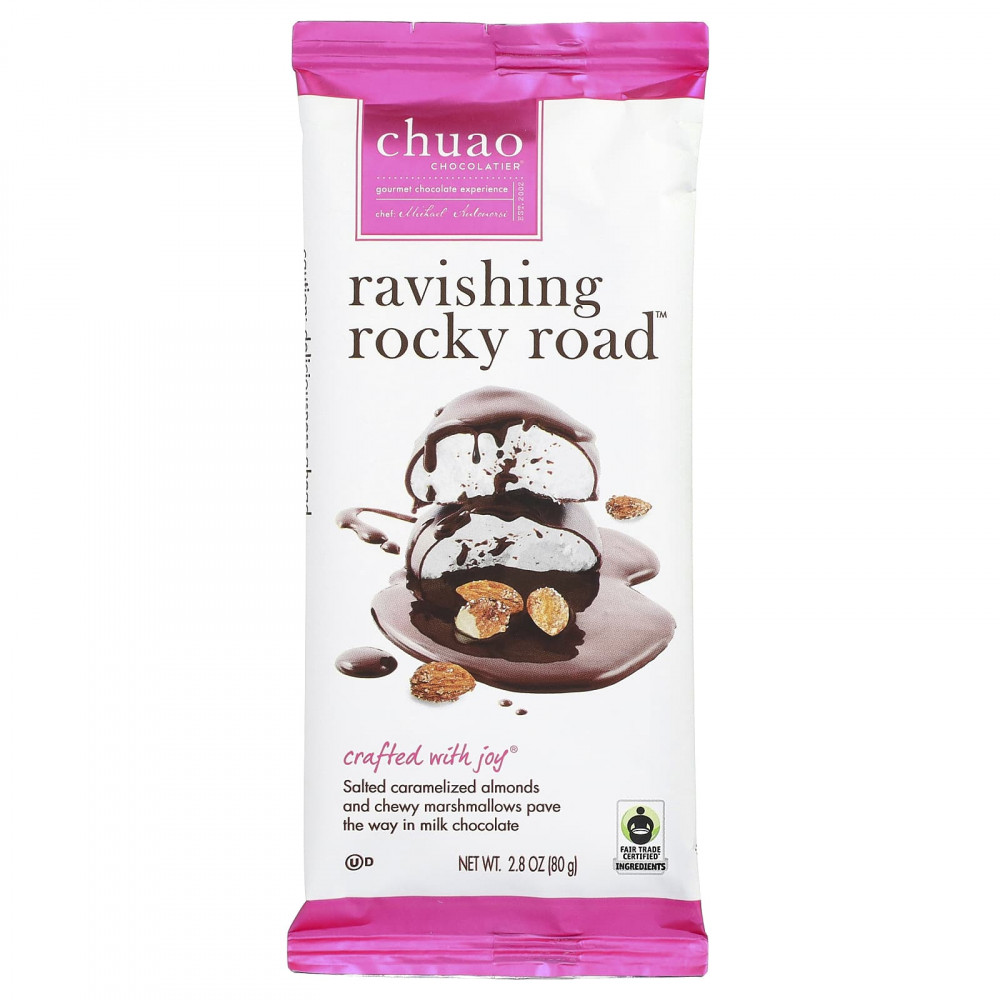 Chuao Chocolatier, молочный шоколад, Ravishing Rocky Road™, 80 г (2,8 унции) в Москве - eco-herb.ru | изображение Chuao Chocolatier, молочный шоколад, Ravishing Rocky Road™, 80 г (2,8 унции) в Москве - eco-herb.ru | фото