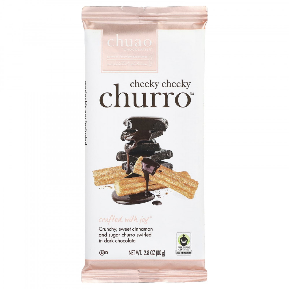 Chuao Chocolatier, темный шоколад, Cheeky Cheeky Churro™, 80 г (2,8 унции) в Москве - eco-herb.ru | изображение Chuao Chocolatier, темный шоколад, Cheeky Cheeky Churro™, 80 г (2,8 унции) в Москве - eco-herb.ru | фото