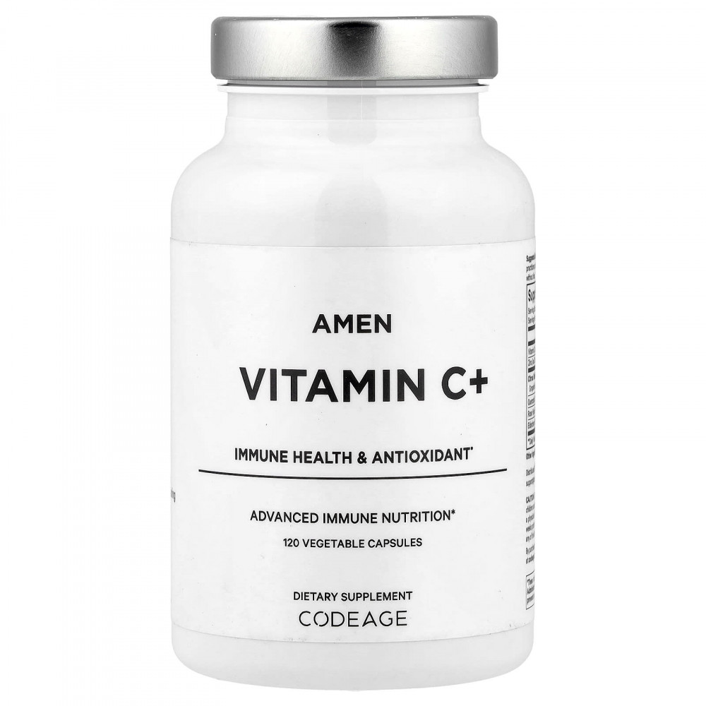 Codeage, Amen, витамин C+, для здоровья иммунной системы, антиоксидант, 120 вегетарианских капсул в Москве - eco-herb.ru | изображение Codeage, Amen, витамин C+, для здоровья иммунной системы, антиоксидант, 120 вегетарианских капсул в Москве - eco-herb.ru | фото