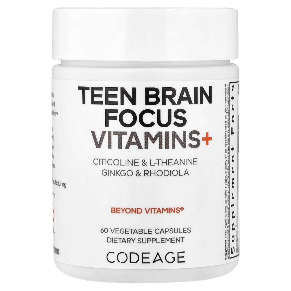 Codeage, Teen Brain Focus Vitamins +, 60 растительных капсул в Москве - eco-herb.ru | изображение Codeage, Teen Brain Focus Vitamins +, 60 растительных капсул в Москве - eco-herb.ru | фото