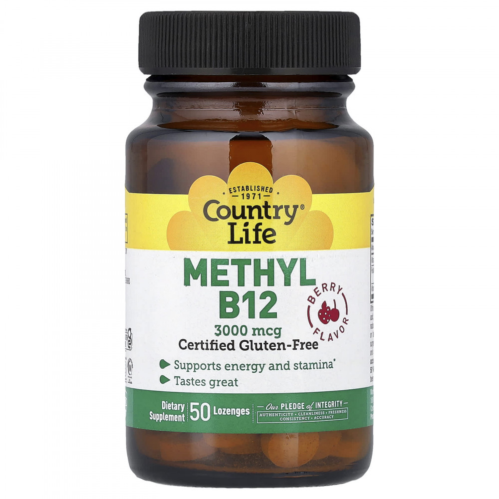 Country Life, метил B12, с ягодным вкусом, 50 пастилок в Москве - eco-herb.ru | изображение Country Life, метил B12, с ягодным вкусом, 50 пастилок в Москве - eco-herb.ru | фото