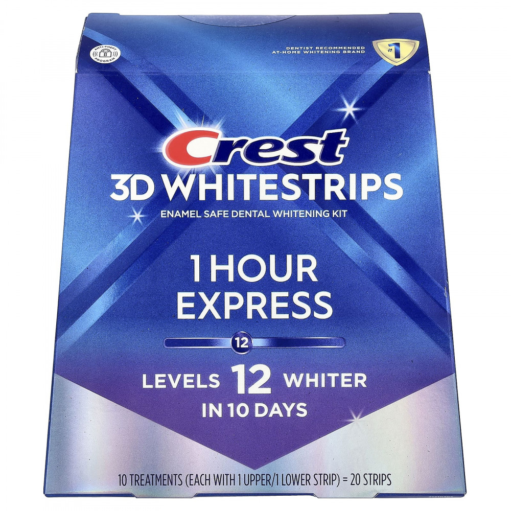 Crest, 3D Whitestrips, набор для отбеливания зубов, экспресс-действие за 1 час, 20 полосок в Москве - eco-herb.ru | изображение Crest, 3D Whitestrips, набор для отбеливания зубов, экспресс-действие за 1 час, 20 полосок в Москве - eco-herb.ru | фото