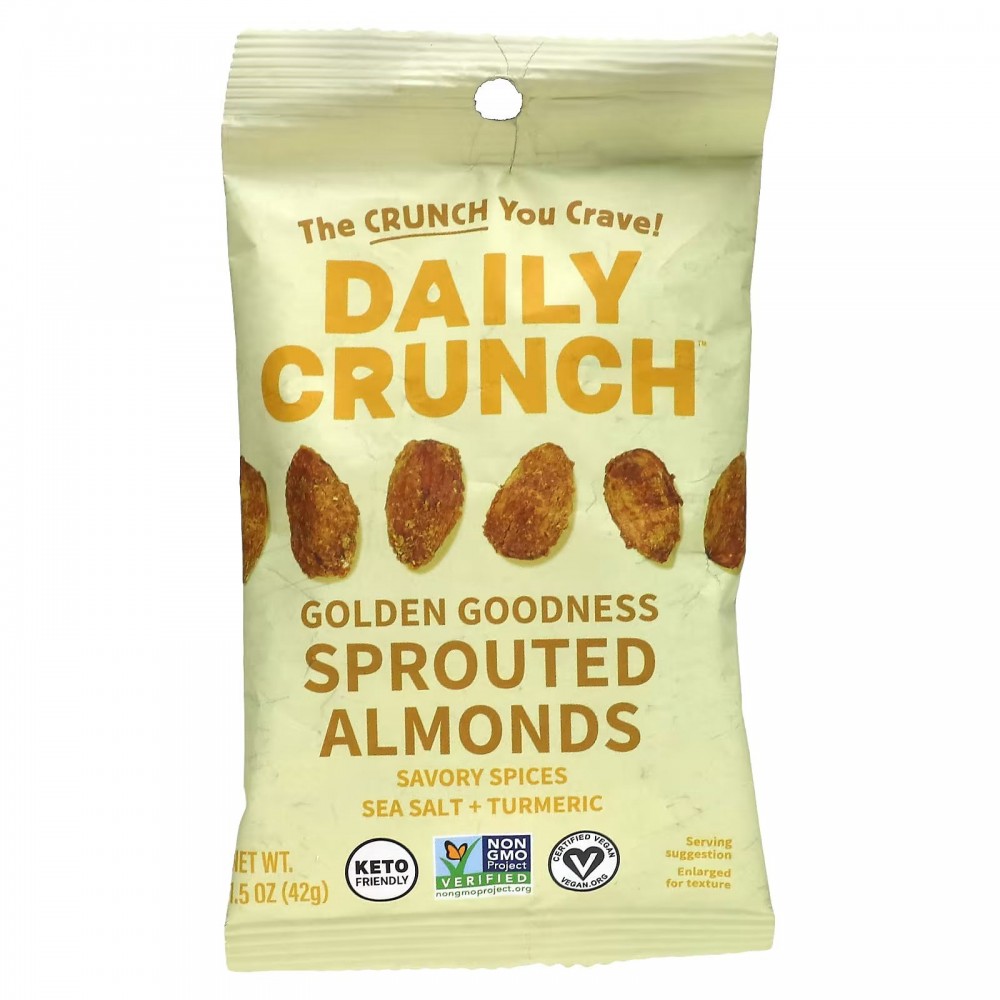 Daily Crunch, Sprouted Almonds, Golden Goodness, 1.5 oz (42 g) в Москве - eco-herb.ru | фото